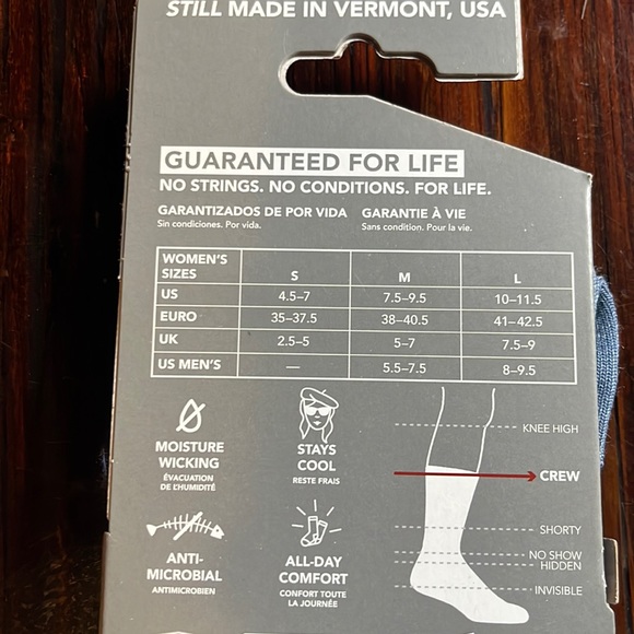 Darn Tough Lifestyle 1644 Dark Teal Women's Large - Picture 4 of 4